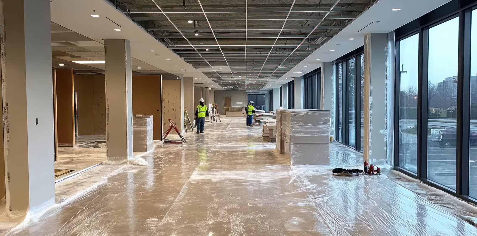 Cleanora professional after builders cleaning crew filtering fine construction dust
