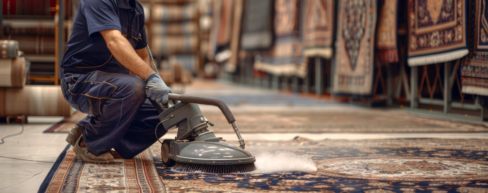 Cleanora professional carpet cleaning technicians extracting deep dirt from fabric fibers