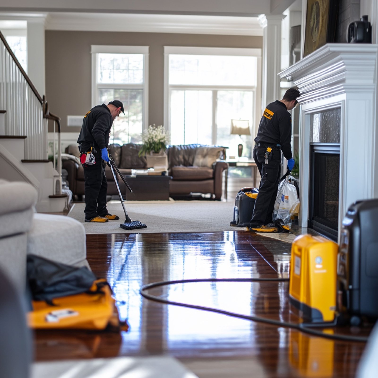Spotless residential living space after domestic deep clean